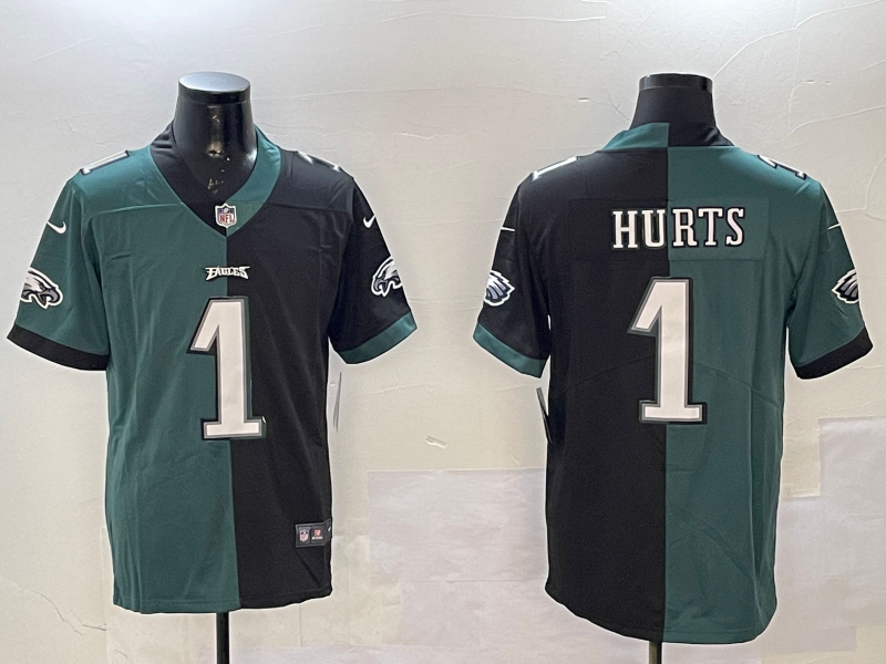 Men Philadelphia Eagles 11 Hurts black 2025 Nike NFL jersey style 03